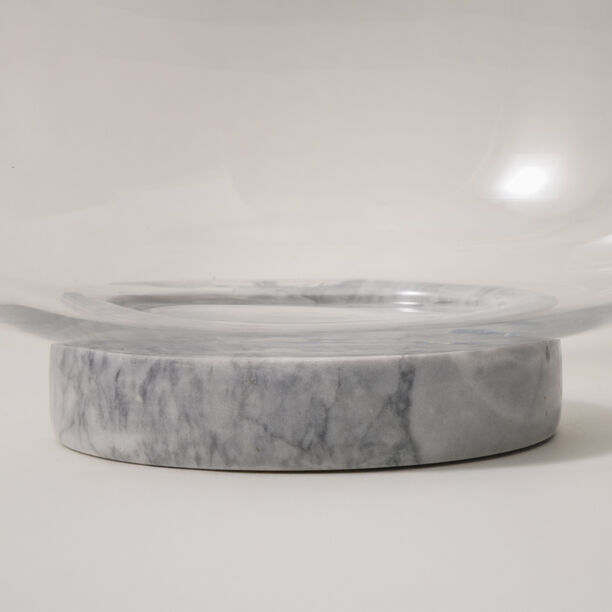 La Mesa glass bowl with marble base 24.5*24.5*12cm image number 2