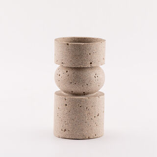 Huda Vase 9.4x9.4x17cm Dark Grey