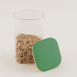 البرتو طقم علب تخزين زجاج بوروسيليكات بغطاء خشب صنوبر 4 قطع 31.5*11*30.5 سم image number 2