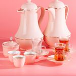 Porcleain Tea & Coffee Set 20 Pieces Basic Design Pink image number 2