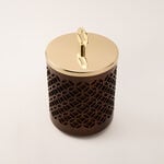 وعاء خشب متوسط معدن من لا ميسا باللون الذهبي 12*12*20سم image number 2