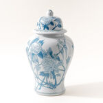 Homez blue and white ceramic vase 26*26*45 cm image number 0