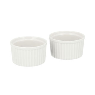 2 Pcs Porcelain Round Ramekin