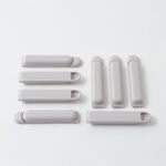 Alberto set of 8 bag clips 8.5*1.7*2cm, rock grey image number 1