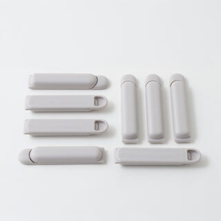 Alberto set of 8 bag clips 8.5*1.7*2cm, rock grey