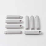 Alberto set of 8 bag clips 8.5*1.7*2cm, rock grey image number 1