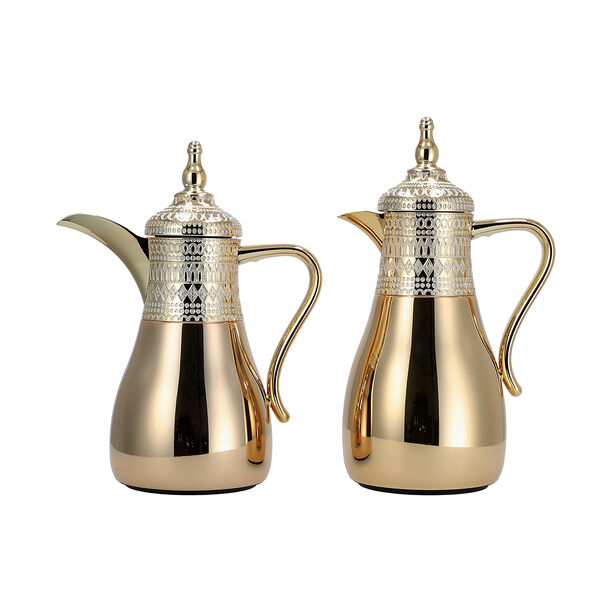 Dallety Vacuum Flask Set Gold Steel 1L + 0.7L image number 1