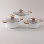 Alberto almuinum 7pcs cookware set, white image number 1