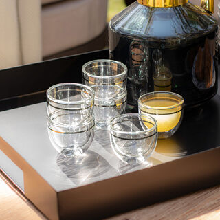 Arabic Coffee Cup Set 6Pc Silver