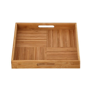 Dallaty natural bamboo serving tray 37.8*37.8*5 cm