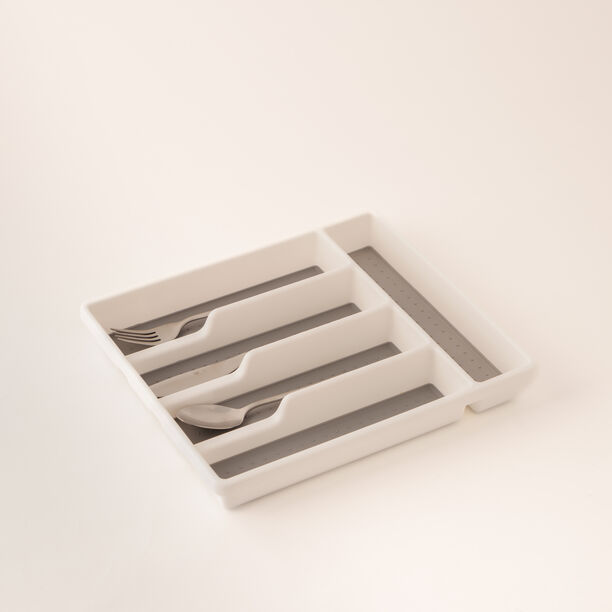 Plastic drawer organizer white/grey 32.5*29*45 cm image number 0
