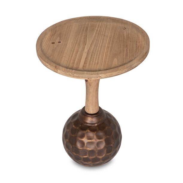 طاولة جانبية من المعدن و الخشب image number 1