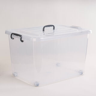 STORAGE BOX with HANDLE ON LID PLASTIC