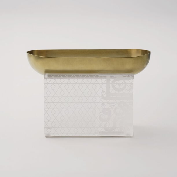 Luster Collection La Mesa Serving Platter Stainless Steel & Acrylic, Medium image number 2