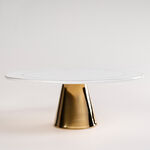 La Mesa white porcelain cake stand image number 1