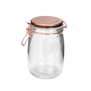 Alberto Glass Storage Jar With Metal Clip Lid 1700Ml