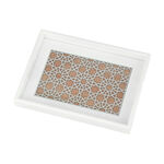 Wood Tray Pp 1Pc White Silver image number 1