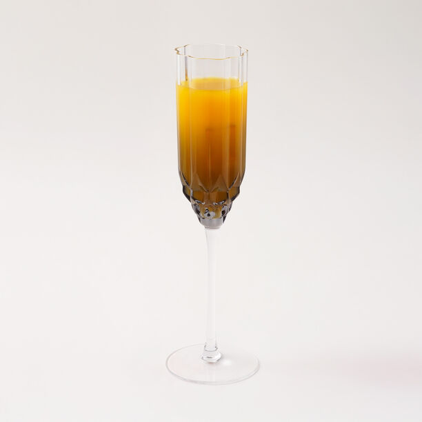 La Mesa 4Pcs Hand Made Glass Tall Juice Glass, Grey 220Ml image number 2