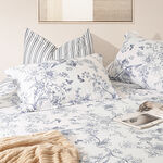 Cottage icy floral 6pc comforter king blue 220*240 cm image number 0