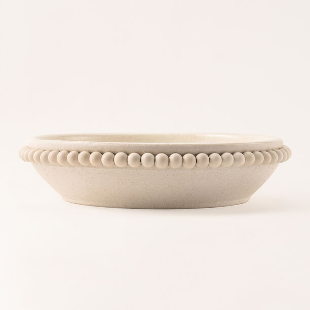 Selah beige stoneware plate 34*34*7 cm image number 0