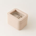 هومز صندوق ساعات جلد بقسمين 12*8*9سم، اوف وايت image number 1