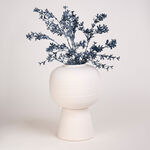 Homez off white ceramic vase 21.5*21.5*32 cm image number 0