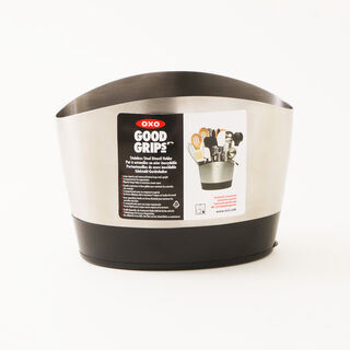 Oxo Utensil Holder Stainless Steel, Silver 8.4"* 4.75"* 6.25"