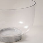 La Mesa glass bowl with marble base 16*16*12cm image number 2