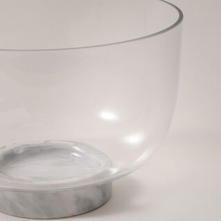 La Mesa glass bowl with marble base 16*16*12cm