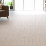 Cottage hand woven beige rug 160*230cm image number 0