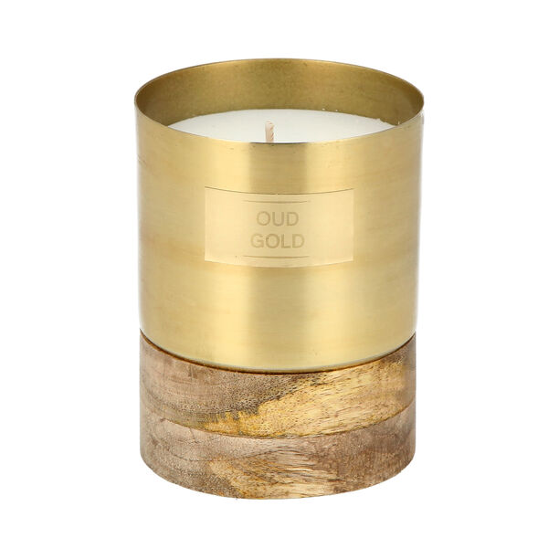 Votive Candle With Wooden Base image number 0