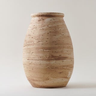 Homez resin decor vase beige 31.5*31.5*41.5 cm
