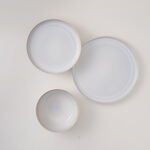 La Mesa 12pcs porcelain rustic beige glaze dinner set image number 1