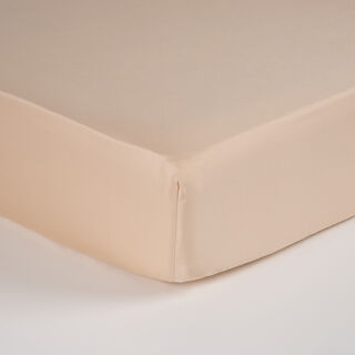 شرشف قطن بمطاط  300 خيط من بوتيك بلانش   200*200سم رملي