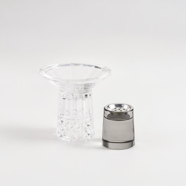 هومز مبخرة عود دايموند زجاج 12*12*15سم، رمادي image number 3