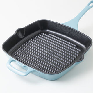Alberto enameled cast iron square grill pan, blue 50*27*7.7cm