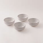 La Mesa stoneware set of 4pcs textured shaped bowls image number 0