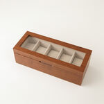 Homez watch box 5 divisions 30*12*7cm, brown image number 1