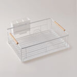 Alberto iron dish rack with cutlery holder and drip tray, white 43*37*17 image number 0