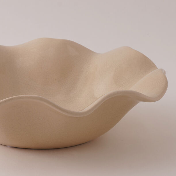 Homez Rose Ceramic Decor Plate, Beige 32*31*9 Cm image number 2