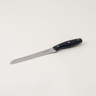 Alberto 6 piece stainless steel and black wood knife block set