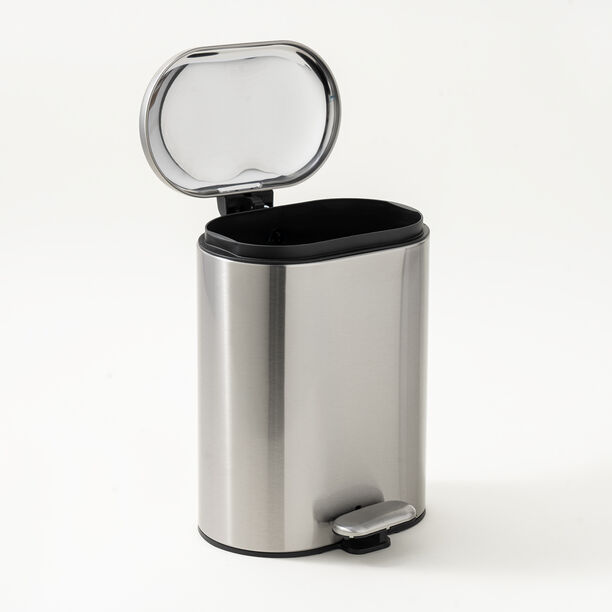 Cottage 5L stainless steel rectangleoval trash bin soft close, silver image number 3
