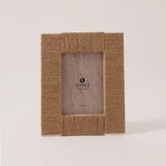 Homze metal and jute photo frame, beige 23*28*3.5 cm image number 1