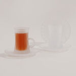Dallaty 12pcs glass tea set, white image number 5