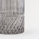 Homez glass diamond trash bin 18*18*26cm, grey image number 4