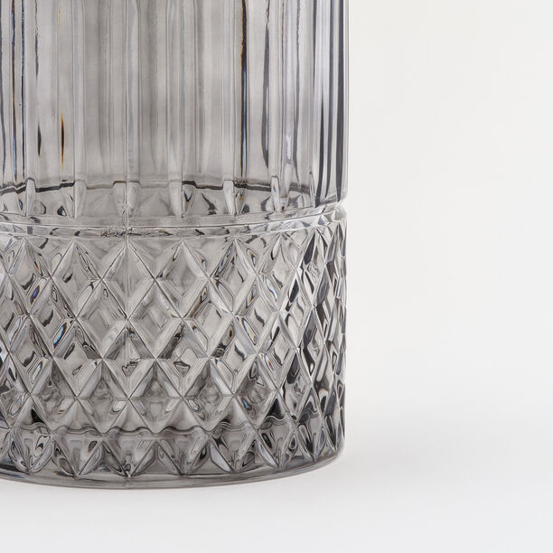 Homez glass diamond trash bin 18*18*26cm, grey image number 4