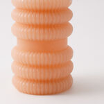 Homez candle piller embossed pattern 7*10.5cm soy wax, orange image number 2