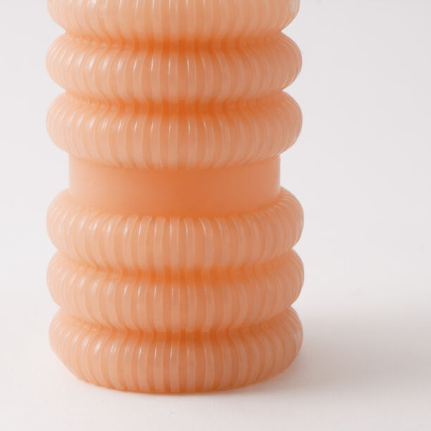 Homez candle piller embossed pattern 7*10.5cm soy wax, orange image number 2