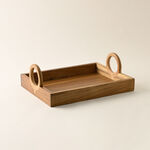 Dallaty Wooden Serving Tray With Handle 40*30*13.5Cm image number 1