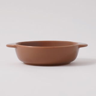 Alberto 6.8" ceramic roung baking pan 17.3*13.8*4cm, brown